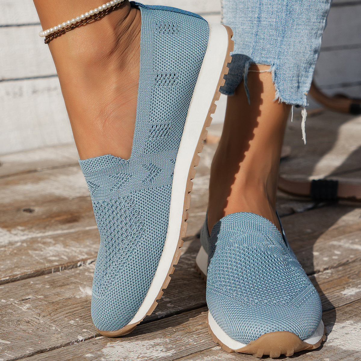 Image of Women's Knit Slip-On Sneakers