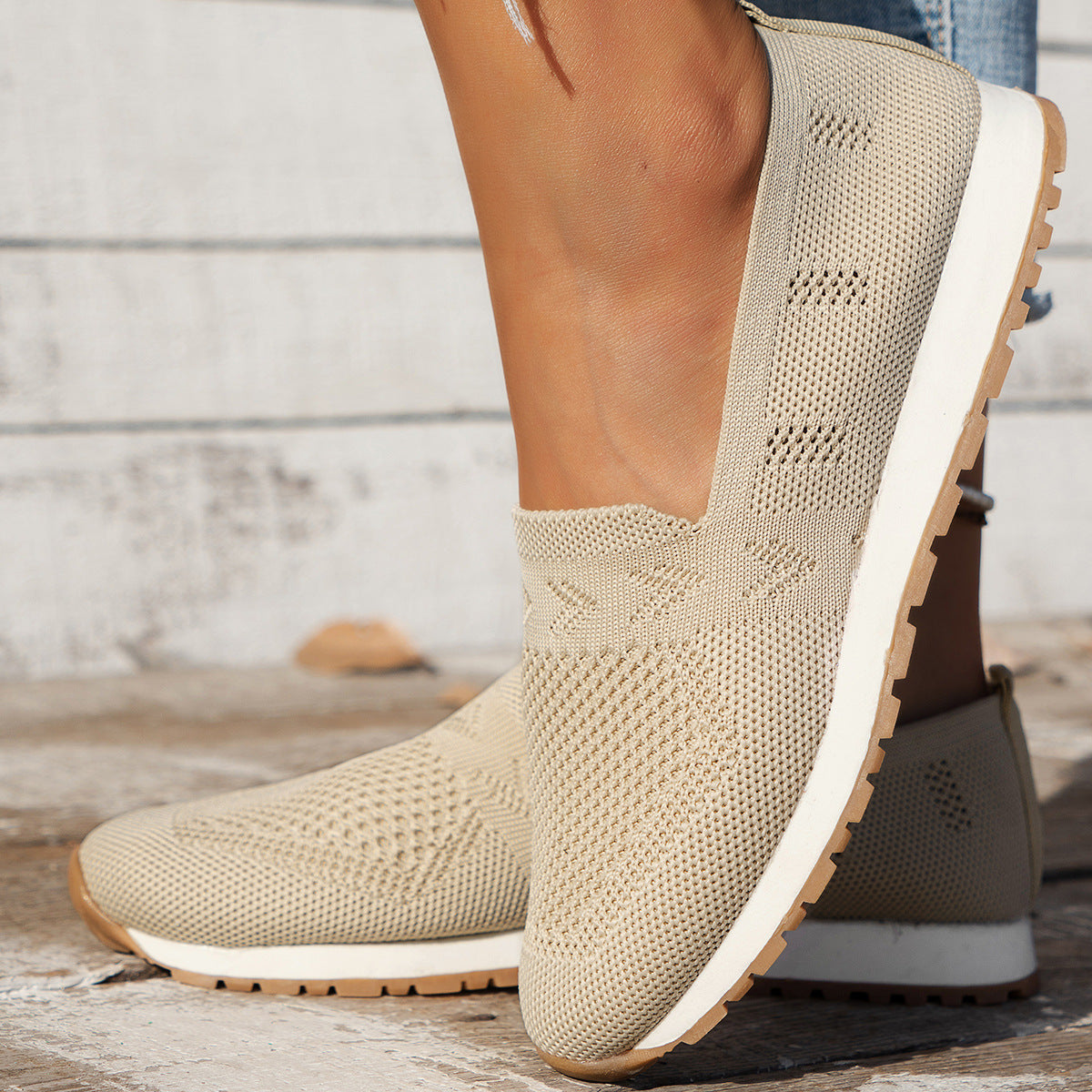 Image of Women's Knit Slip-On Sneakers