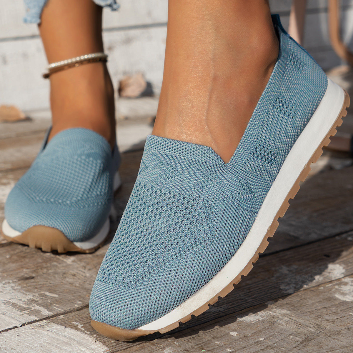 Image of Women's Knit Slip-On Sneakers