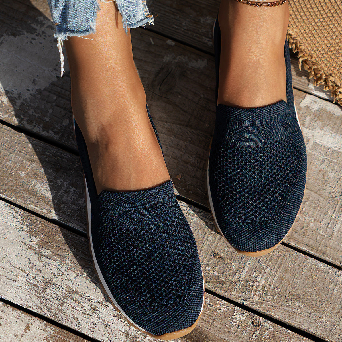 Image of Women's Knit Slip-On Sneakers