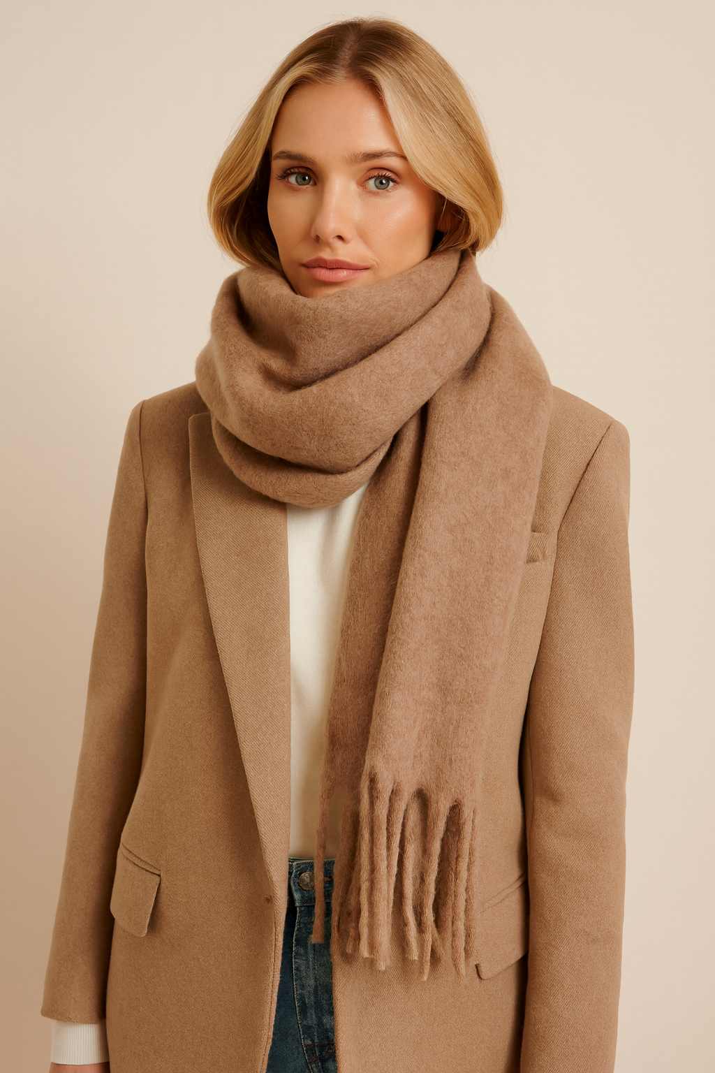 Image of Women's Oversized Fringe Scarf