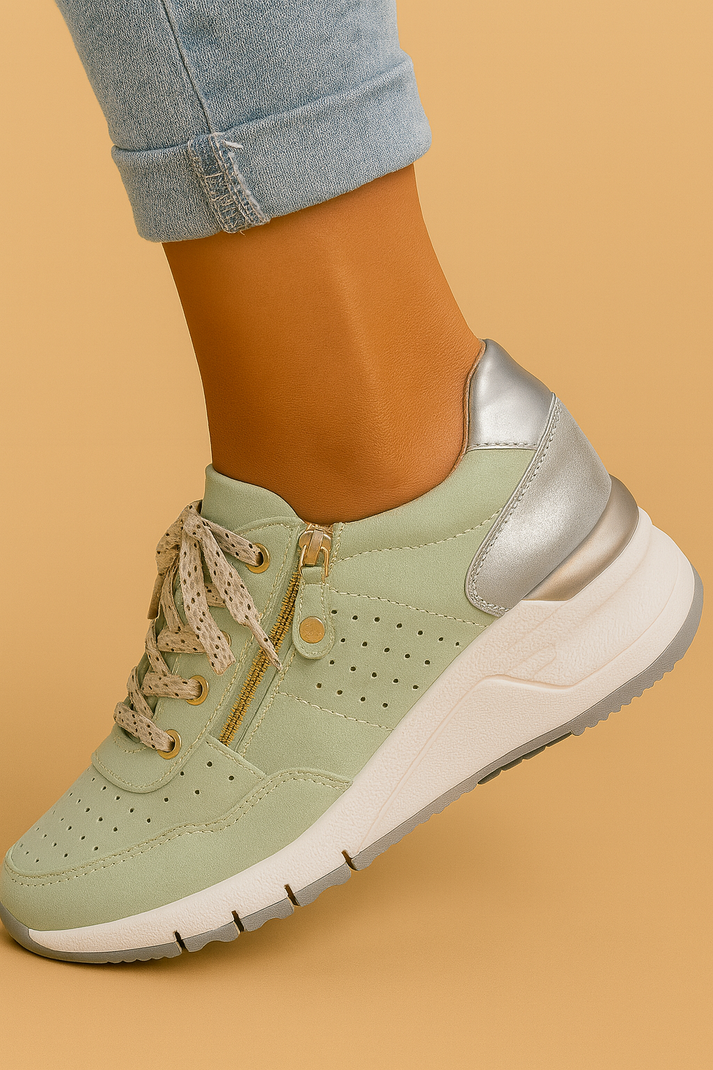 Image of Women's Platform Lace-Up Casual Sneakers