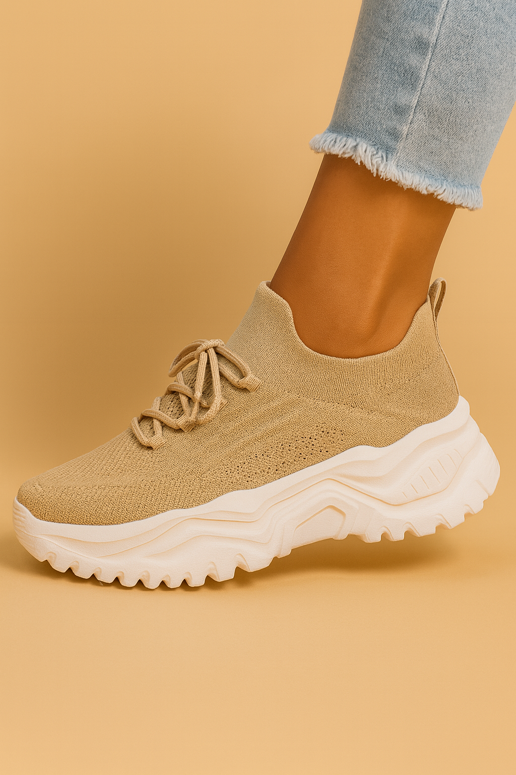 Image of Women's Platform Lace-up Sneakers