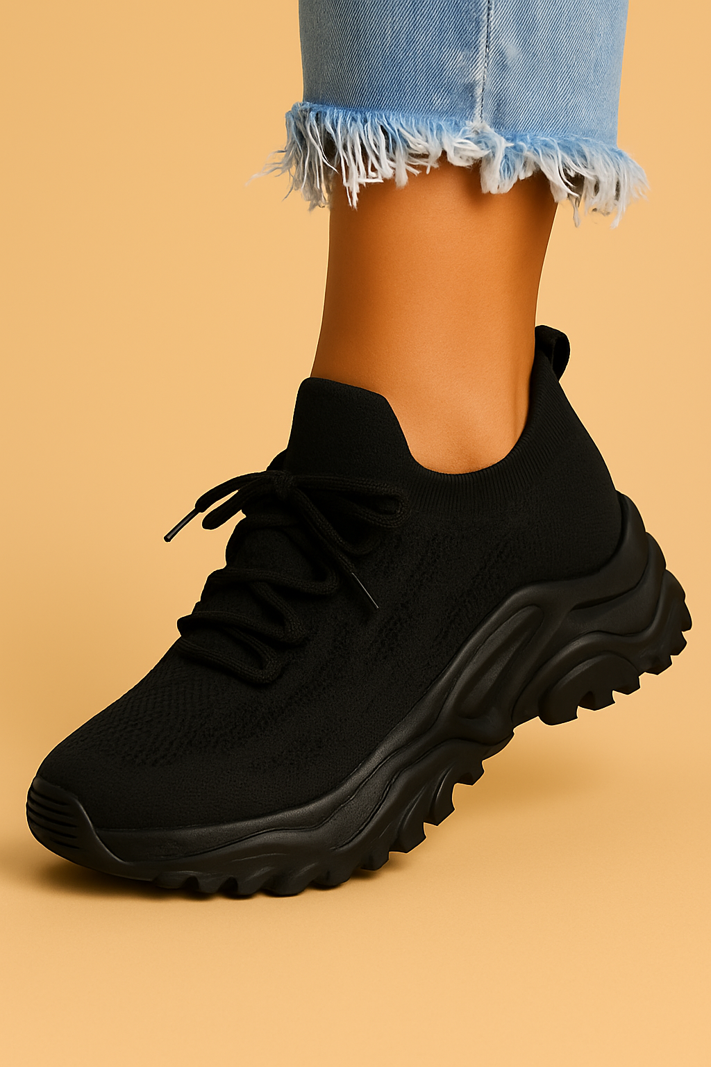 Image of Women's Platform Lace-up Sneakers