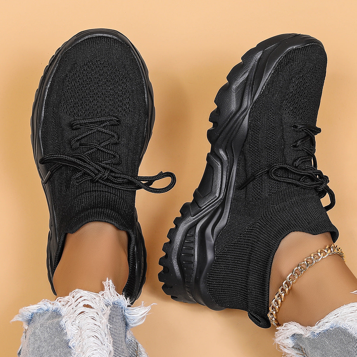 Image of Women's Platform Lace-up Sneakers