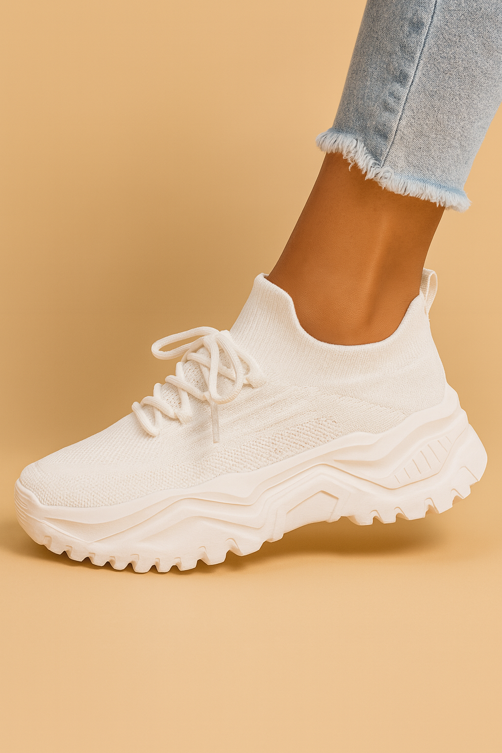 Image of Women's Platform Lace-up Sneakers