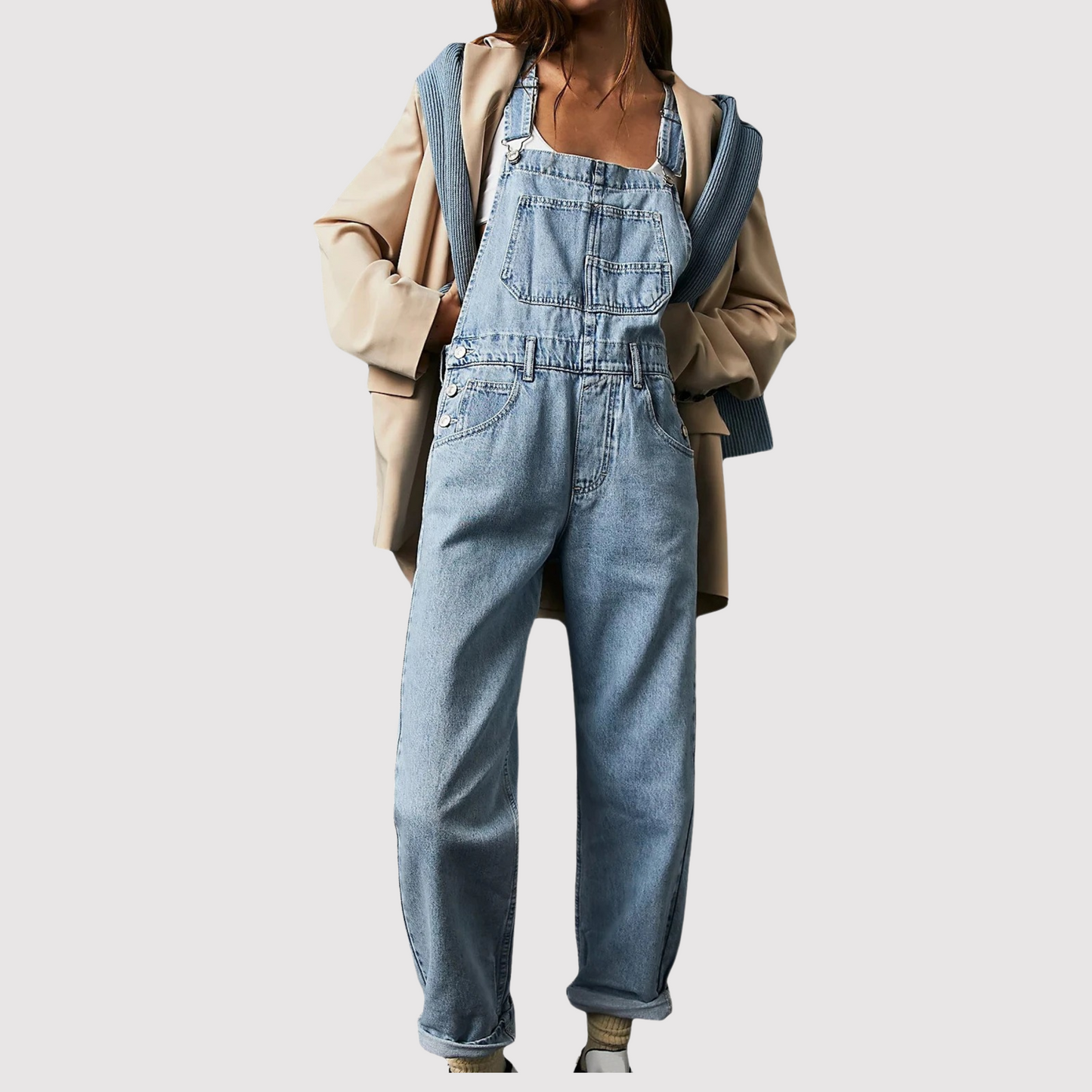 Image of Women's Relaxed Fit Denim Overalls