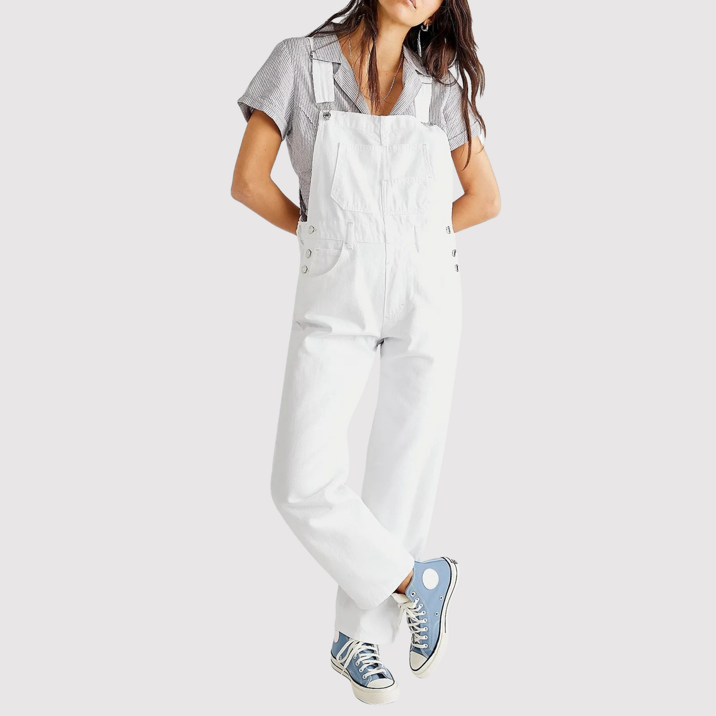 Image of Women's Relaxed Fit Denim Overalls