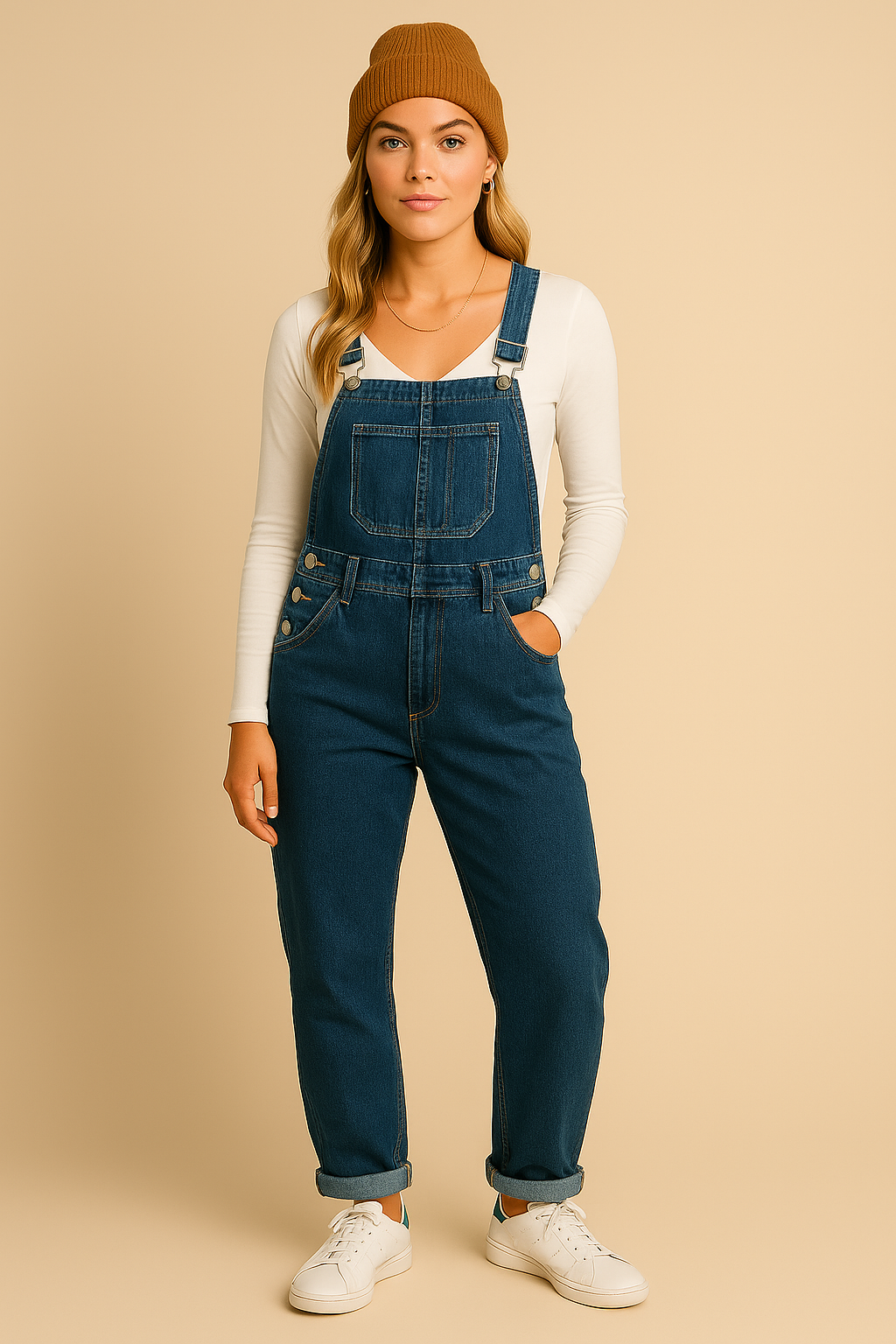 Image of Women's Relaxed Fit Denim Overalls