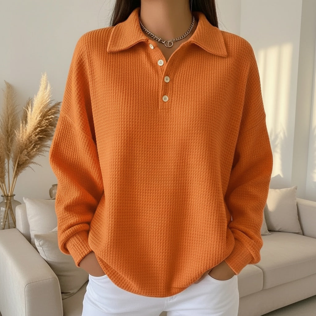 Sela | Soft knitted polo sweater