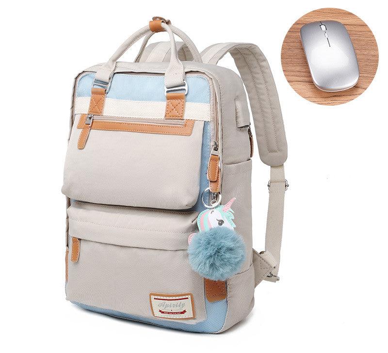 Stylish waterproof backpack for women with 15.6-inch laptop compartment
