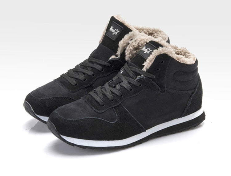 Calzado casual de invierno para hombre - Zapatillas altas con forro de piel