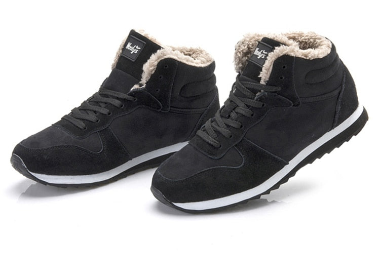 Calzado casual de invierno para hombre - Zapatillas altas con forro de piel