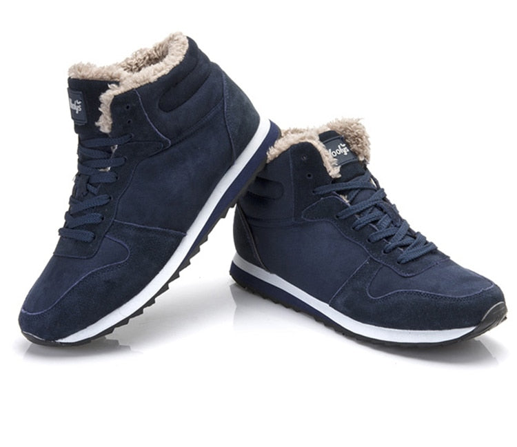 Calzado casual de invierno para hombre - Zapatillas altas con forro de piel