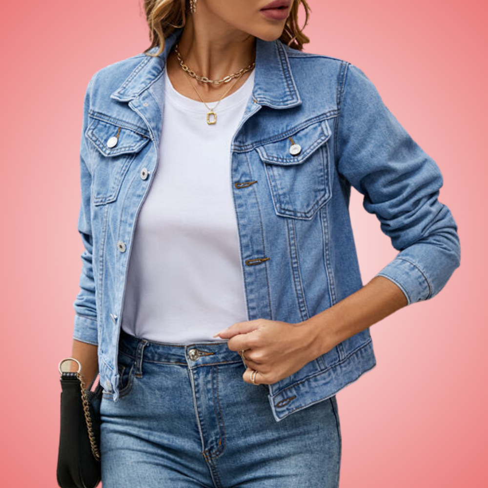 Isabela | Denim jacket with classic collar