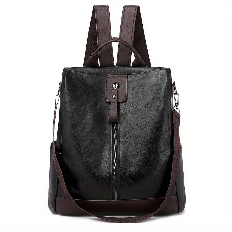 Bag backpack for women made from vegan PU leather with a secure design
