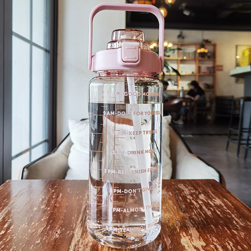 Motivational water bottle | 2L Environmentally friendly