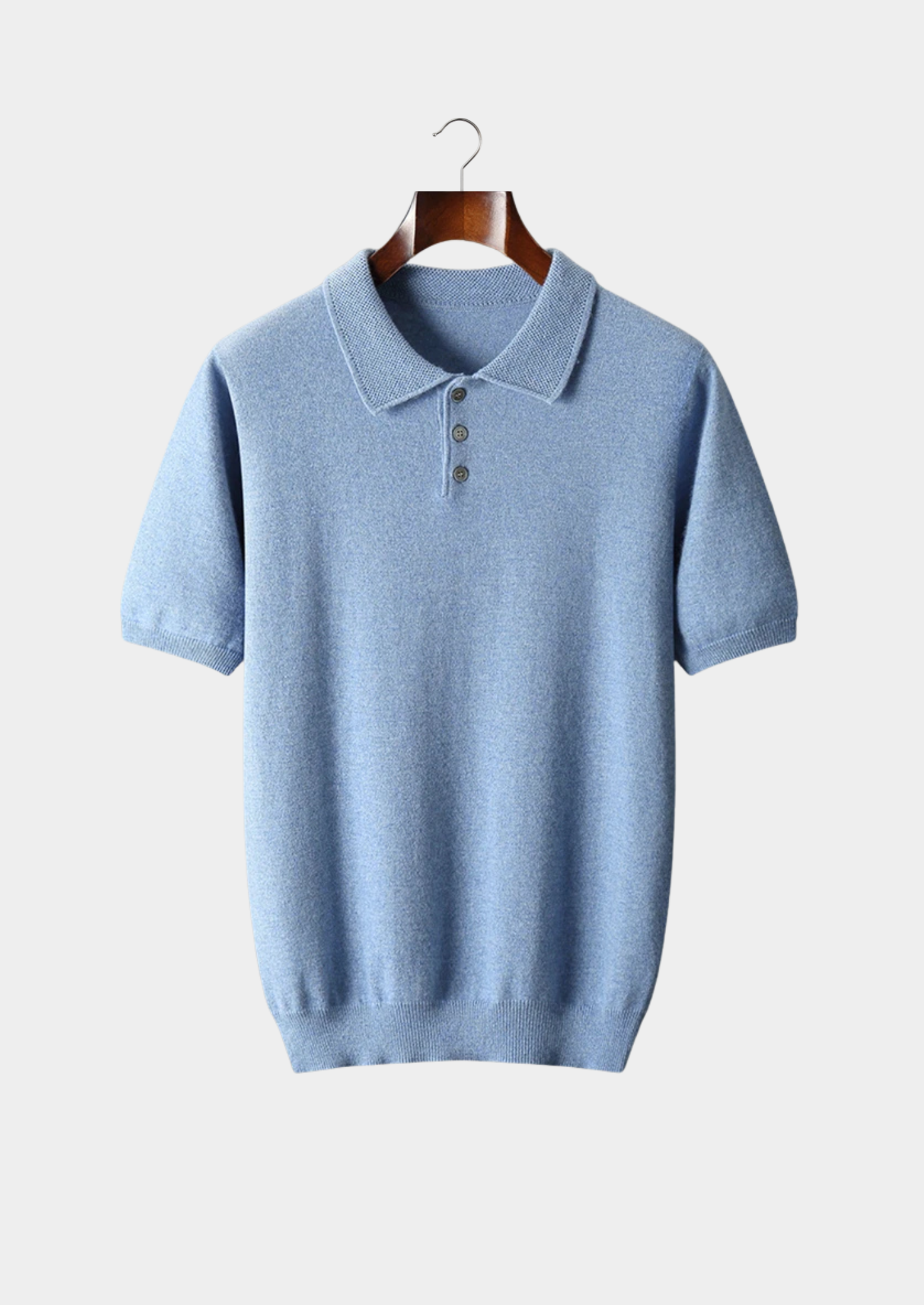 Button-Down Textured Knit Polo for Men - Image 10