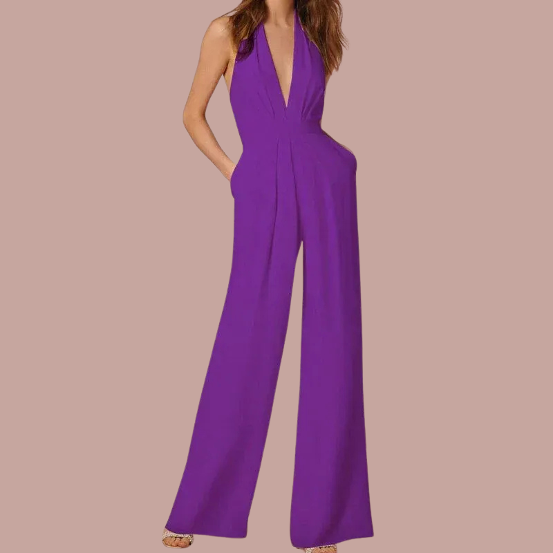 Verana | Combinaison sans manches élégante pour femme | Jambes larges et décolleté en V profond