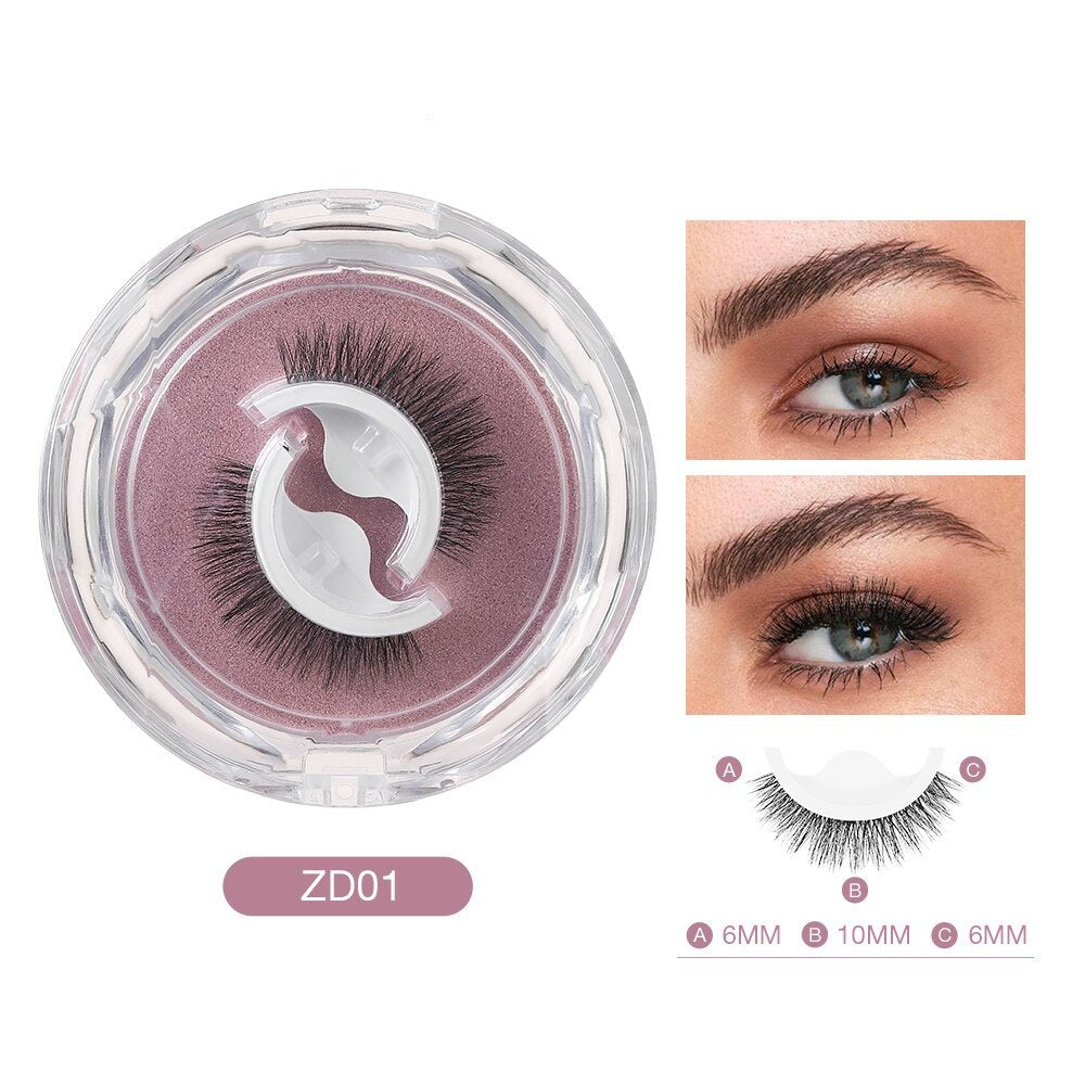 Reusable self-adhesive eyelashes