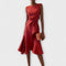 Helena - Draped Asymmetric Midi Dress