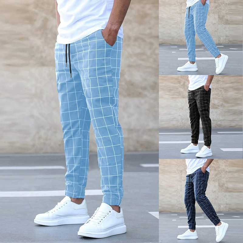 Liam Men's Checked Sweatpants - Stylish & Comfortable Pants with Classic Checked Pattern