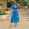 Fenna Women's Boho Dress - Elegant Long Floral Dress with Flowy Cut