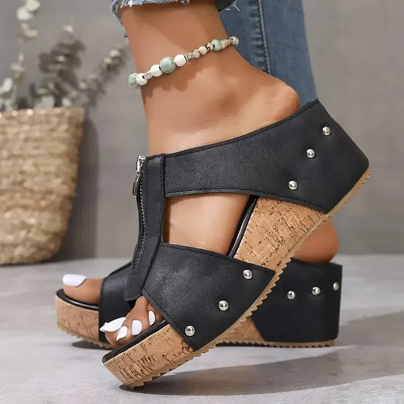 Elodie - Wedge Sandals