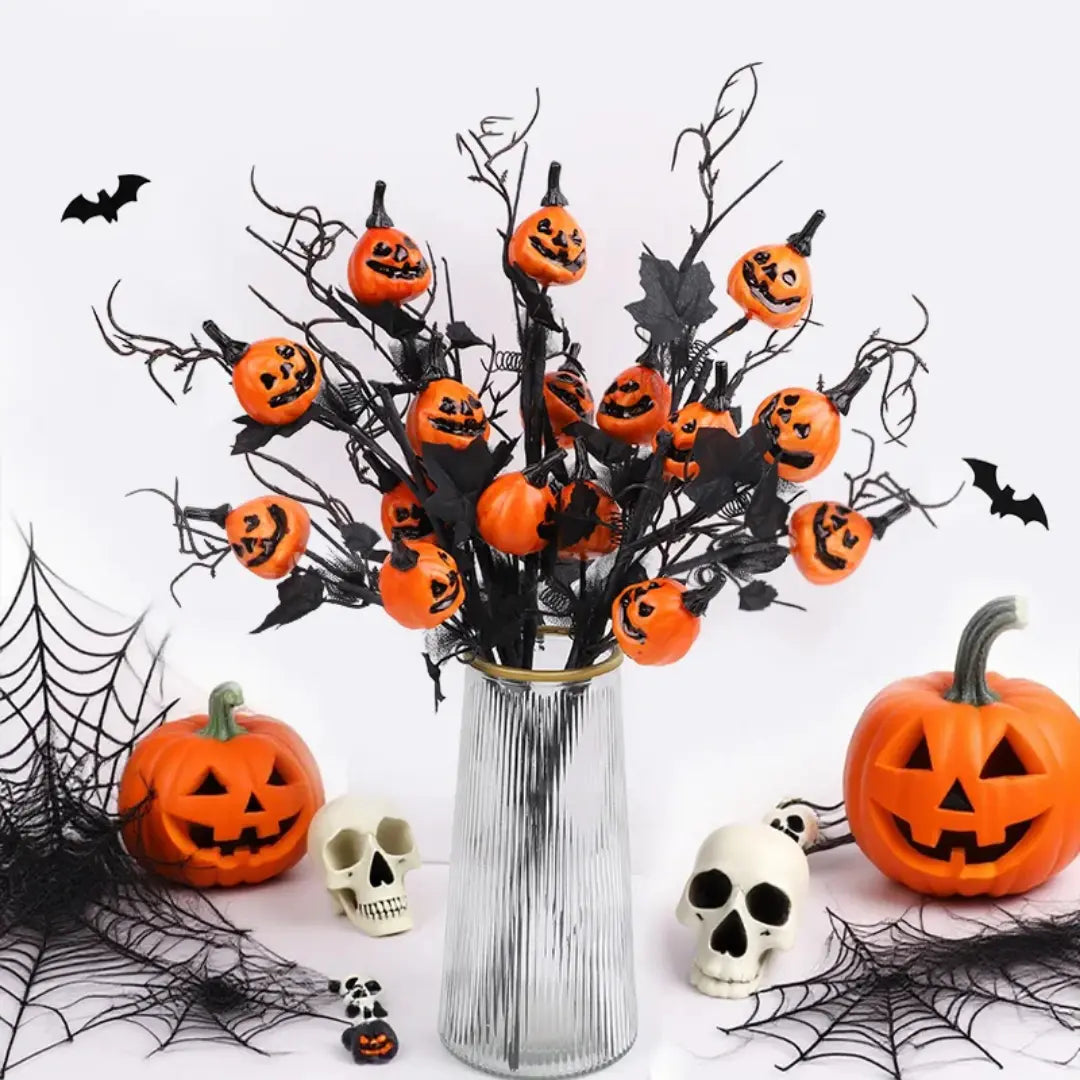 Τεχνητή κολοκύθα Halloween Κλαδιά φύλλων σφενδάμου