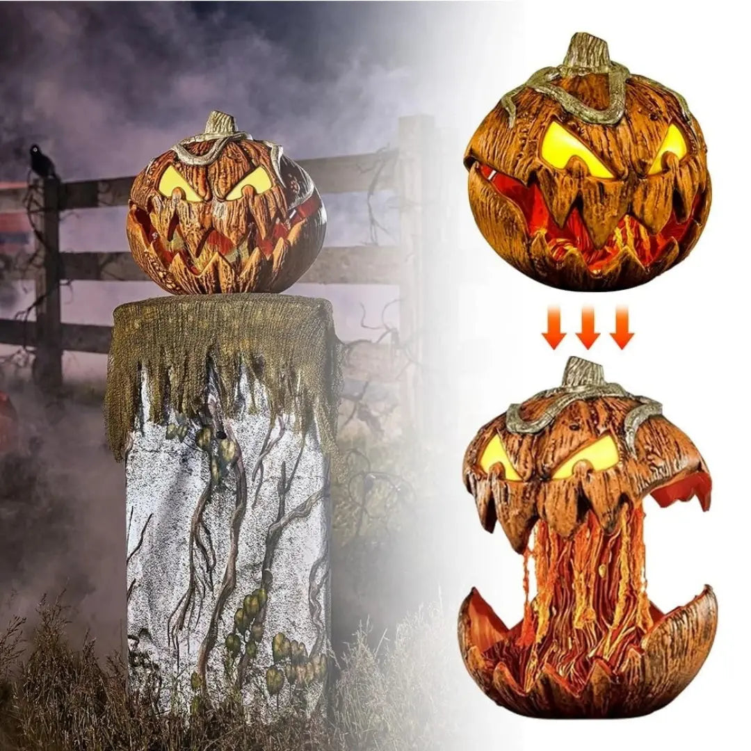 Decorazione Animatronica Zucca di Halloween che si Alza e si Abbassa