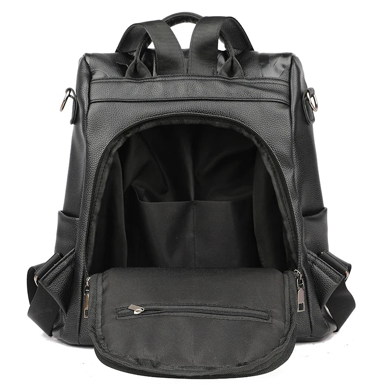 GuardGlam | Anti-Theft New Women Backpack High Quality Soft Leather Backpack