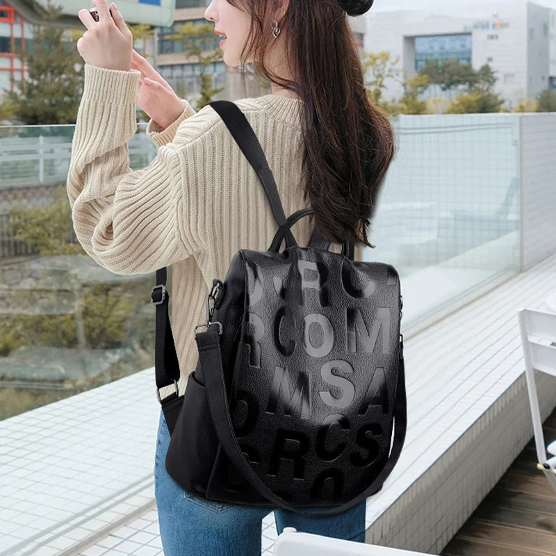 GuardGlam | Anti-Theft New Women Backpack High Quality Soft Leather Backpack
