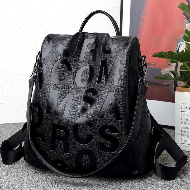 GuardGlam | Anti-Theft New Women Backpack High Quality Soft Leather Backpack