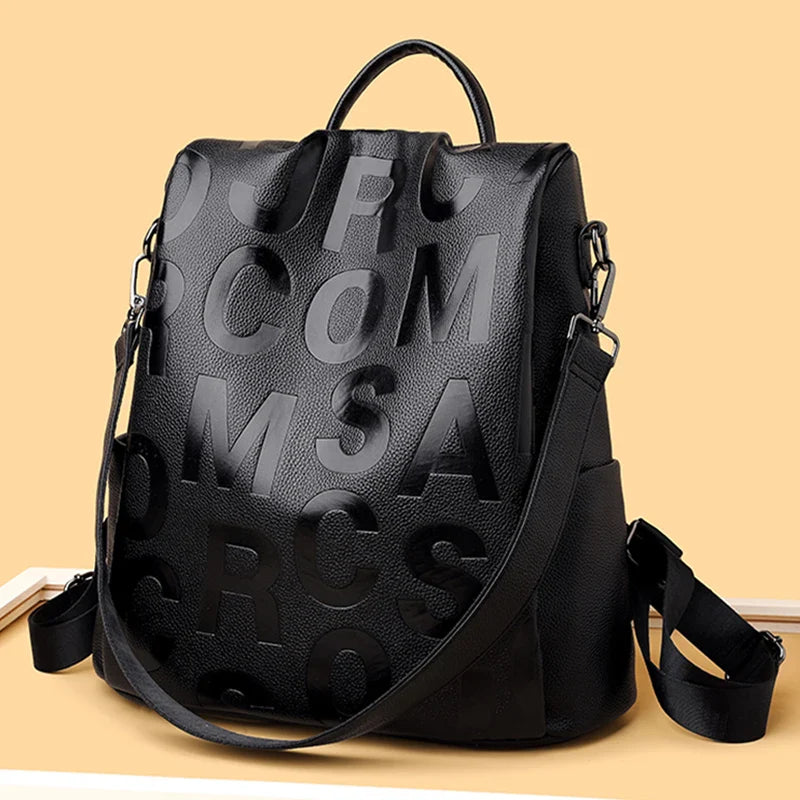 GuardGlam | Anti-Theft New Women Backpack High Quality Soft Leather Backpack