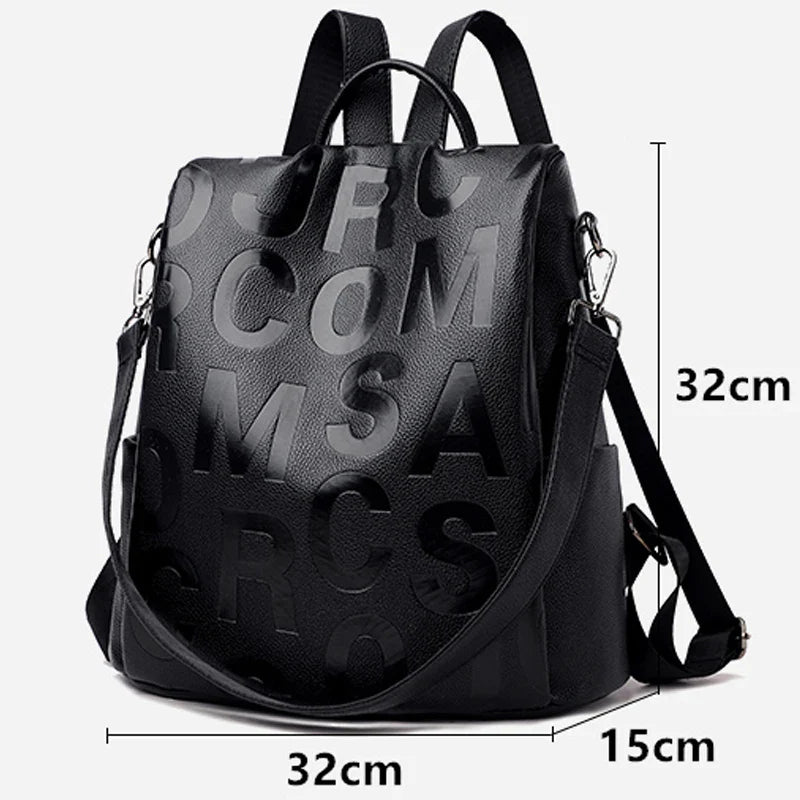 GuardGlam | Anti-Theft New Women Backpack High Quality Soft Leather Backpack