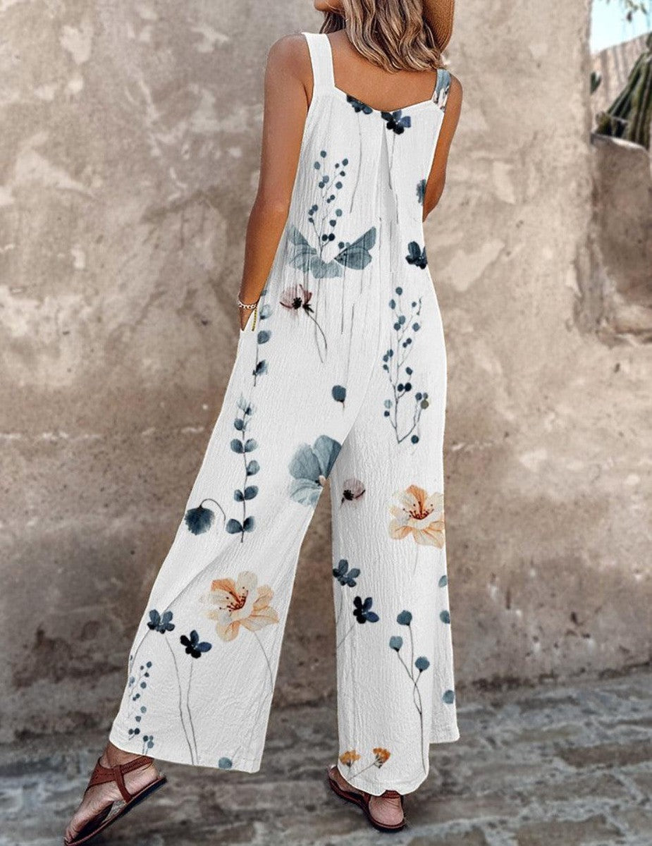 Thea - Stylish Sleeveless Floral Jumpsuit