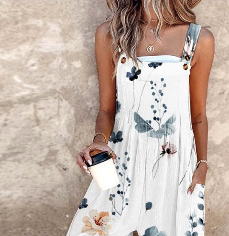 Thea - Stylish Sleeveless Floral Jumpsuit