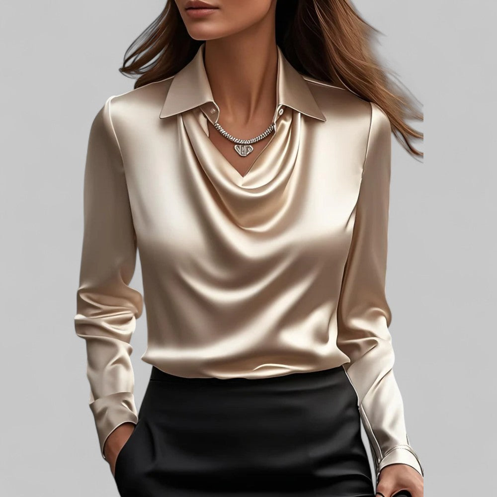 Long Sleeve Collared Blouse for Women - Image 10