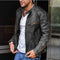 High-quality leather biker jacket for men
