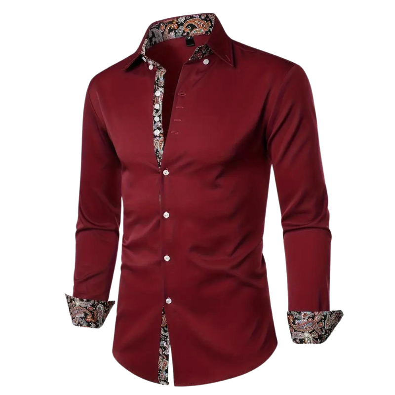 Ruben | Stylish Shirt with Paisley Accent for Men
