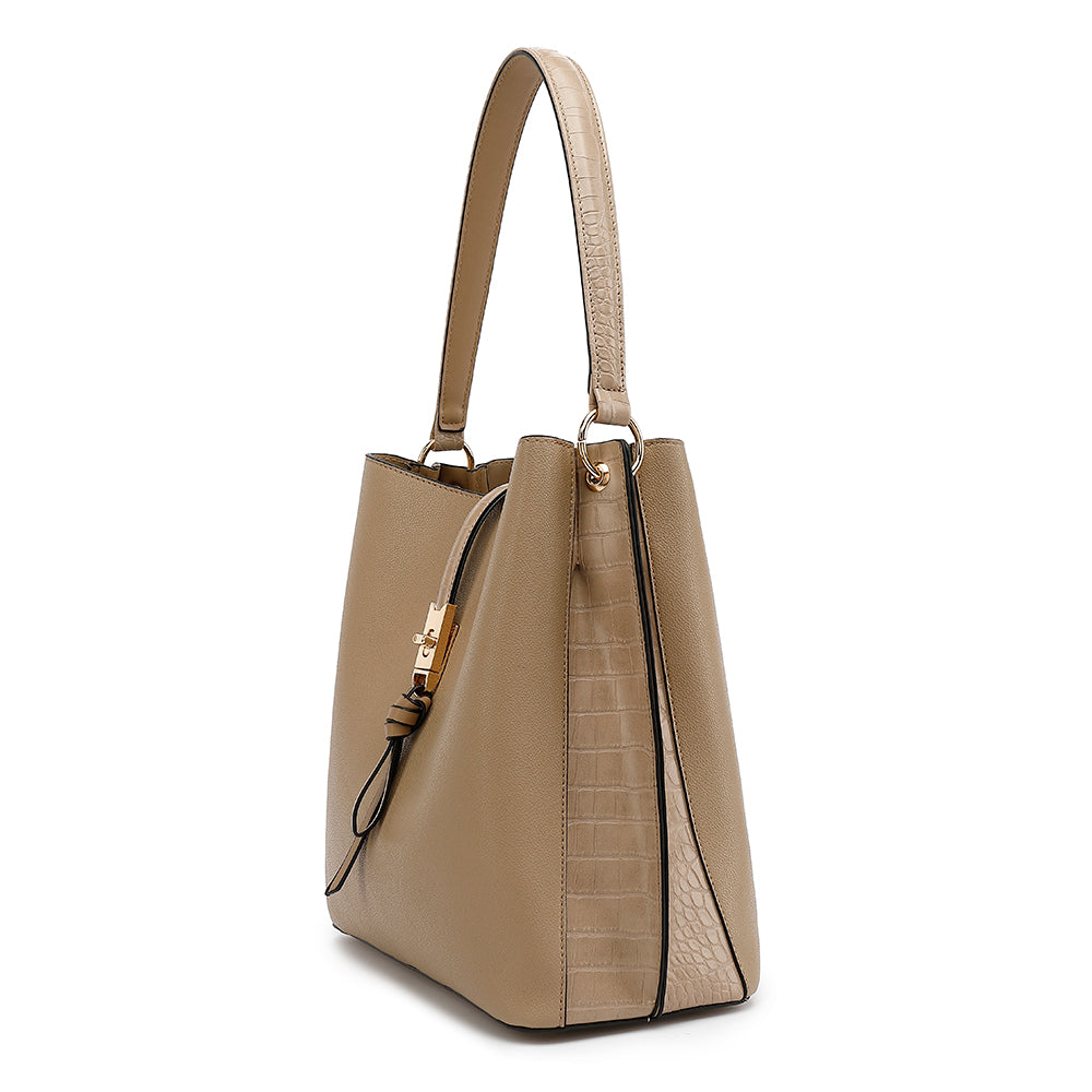 Women - Hobo bag - Crocodile inserts - Chic style