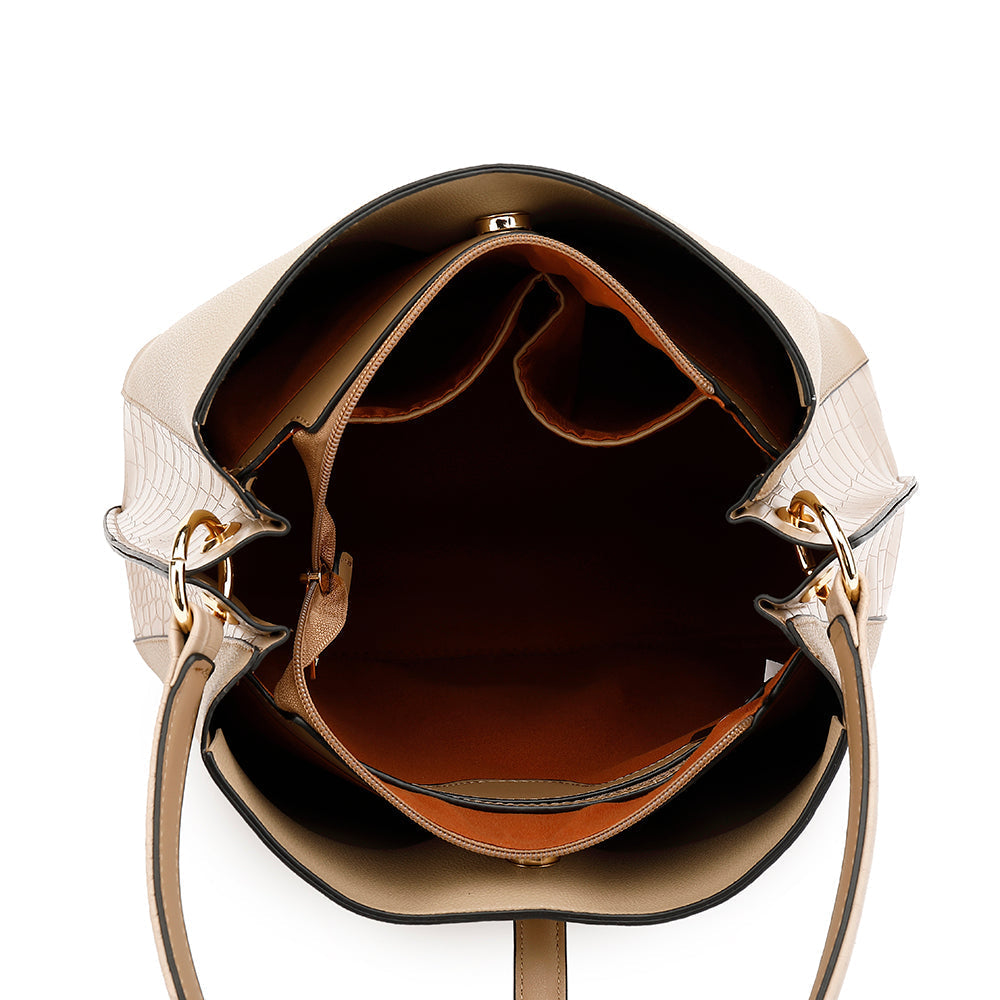 Women - Hobo bag - Crocodile inserts - Chic style