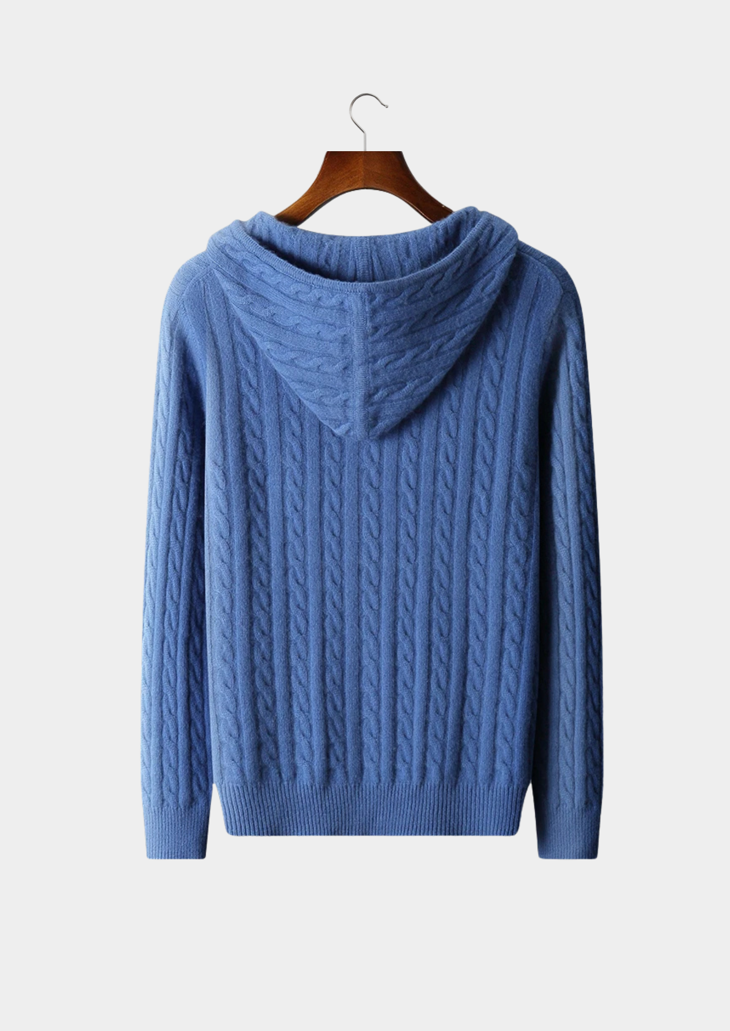 Cable Knit Zip-Up Hoodie for Men - Image 2