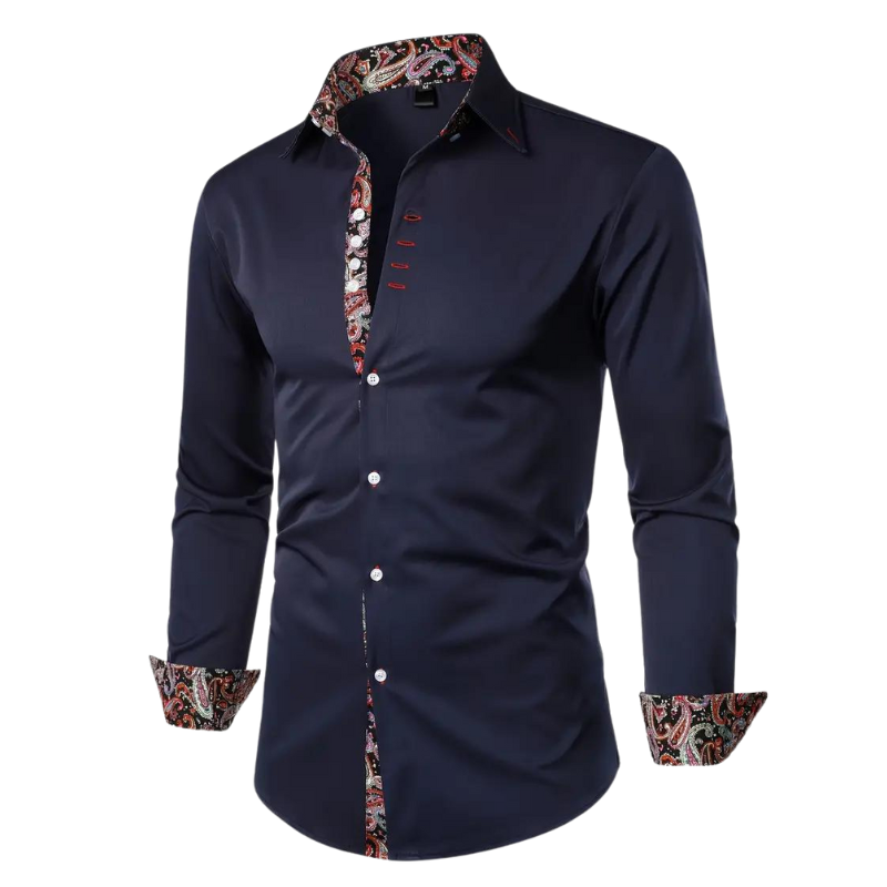 Ruben | Stylish Shirt with Paisley Accent for Men