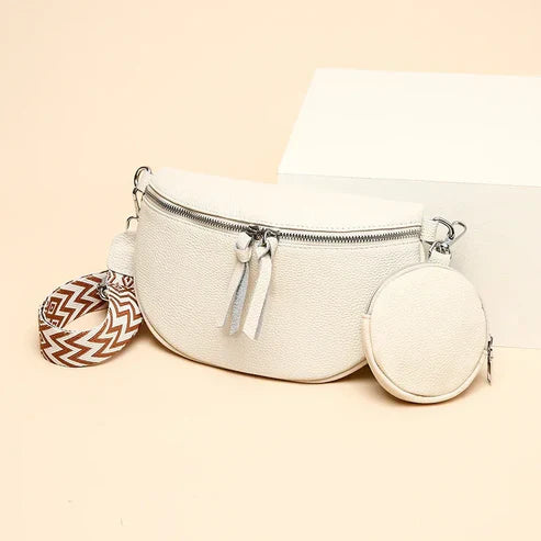 Bags in fine suede for women in dark taupe - elegant and stylish