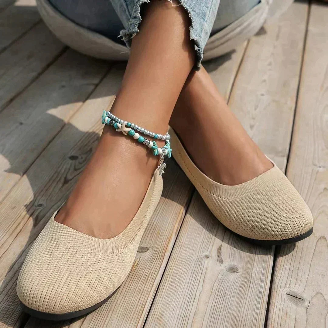 Women's Rachel Ballerinas - Orthopedic Shoes with Arch Support and Non-Slip Sole