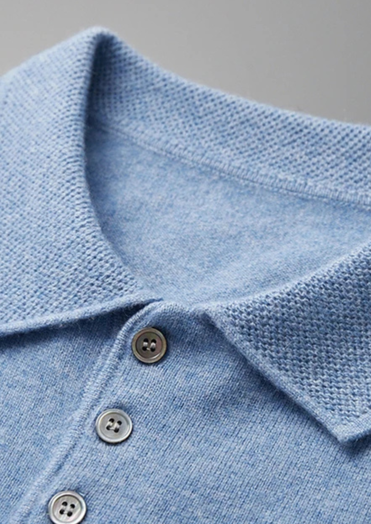 Button-Down Textured Knit Polo for Men - Image 2