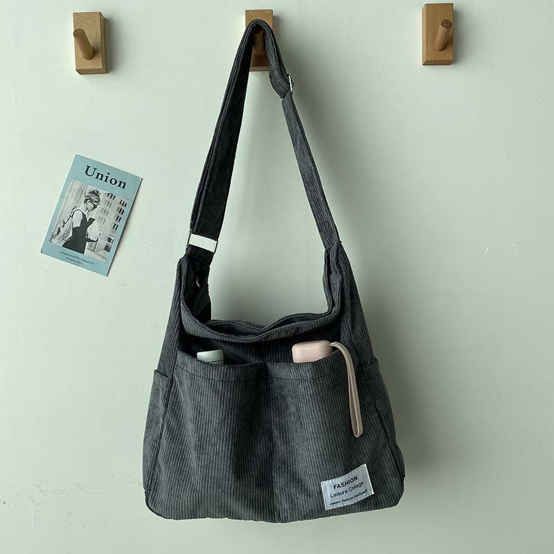Stephanie - Large capacity bag made from textured, soft vegan leather