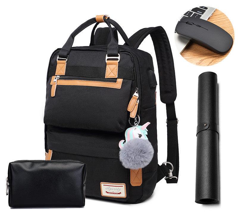Stylish waterproof backpack for women with 15.6-inch laptop compartment