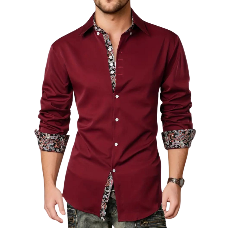 Ruben | Stylish Shirt with Paisley Accent for Men